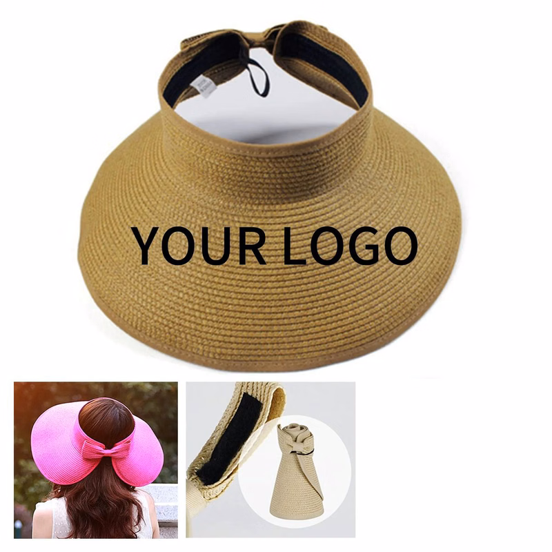 Lightweight Straw Visor Hat For Summer Protection