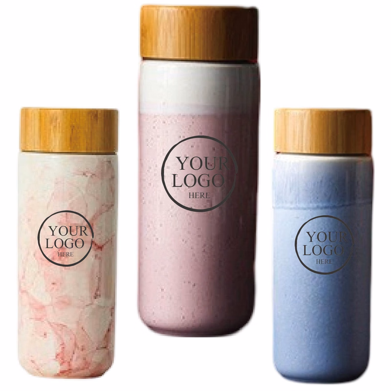 Ceramic Health Cup with Bamboo Lid