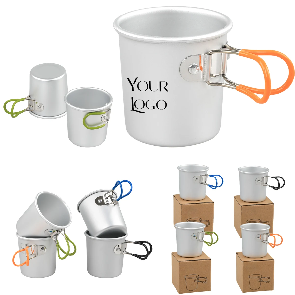 10oz Outdoor Aluminum Alloy Cup With Foldable Hnadle 1