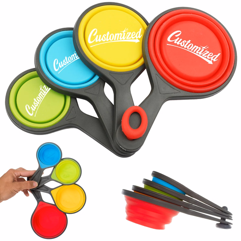 Collapsible Silicone Measuring Cups and Spoons Set
