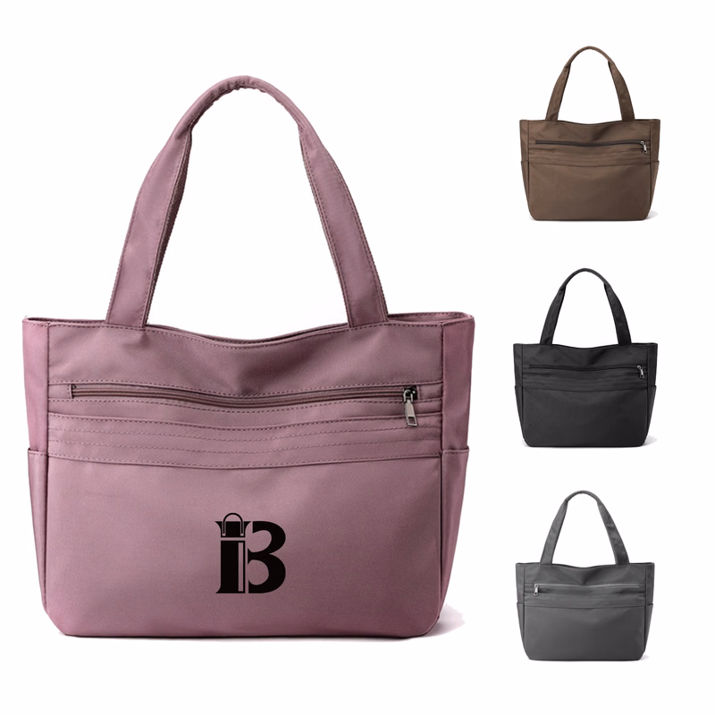 Large capacity portable casual nylon tote bag