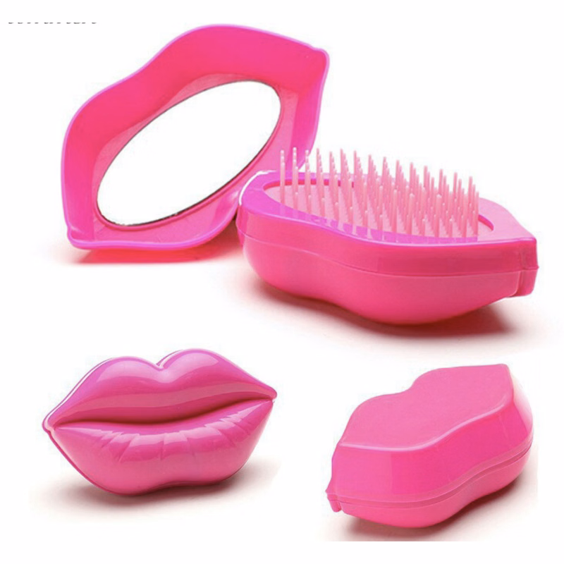 Sexy Portable Travelling Hair Brush / Lip Shape Comb