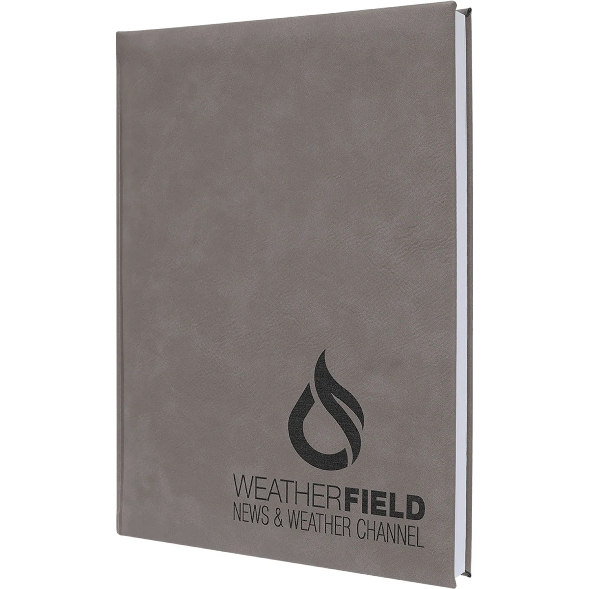 7" x 9" Gray Leatherette Journal 1