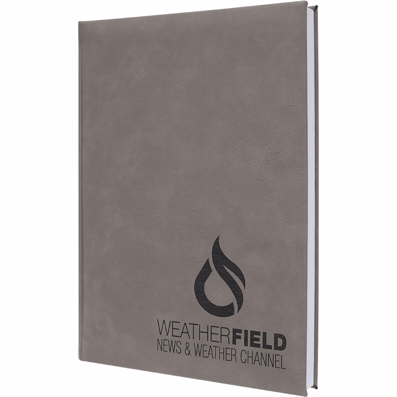 7" x 9" Gray Leatherette Journal