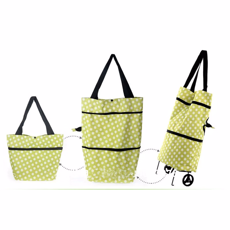 Collapsible Trolley Bag with Wheels 420D