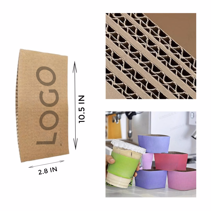Eco - Friendly Corrugated Paper Cup Sleeve