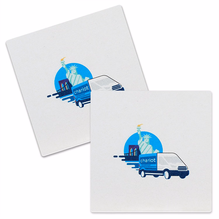 60 Point 3.5"Pulp Board Coasters, DIGITAL PRINT-Square
