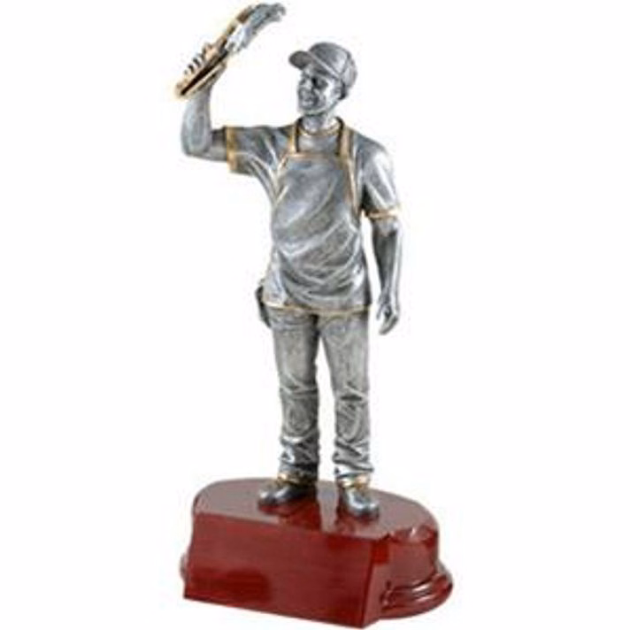 7-1/4" BBQ Chef-Male Resin Figure