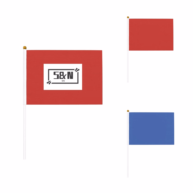 Mini Hand-waved Flag With Plastic Pole