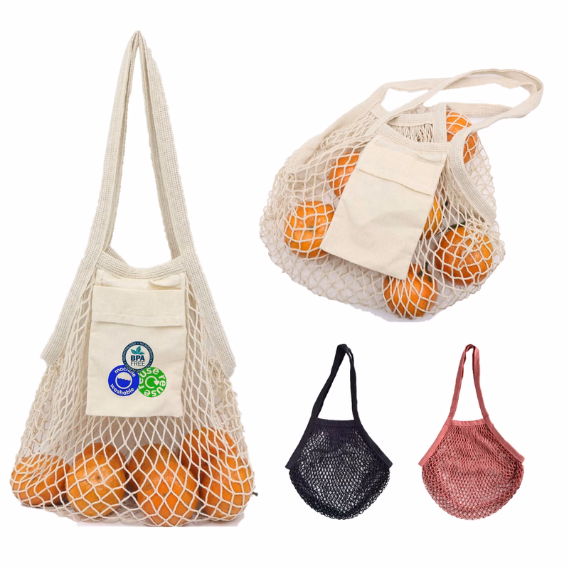 Collapsible Mesh Cotton Tote
