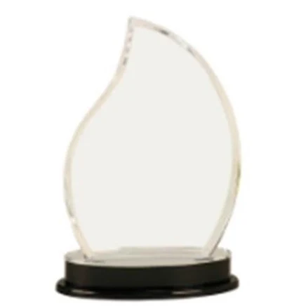 9 1/2" Silver Flame Impress Mirror Acrylic Award 1