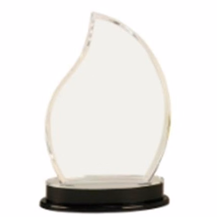 9 1/2" Silver Flame Impress Mirror Acrylic Award