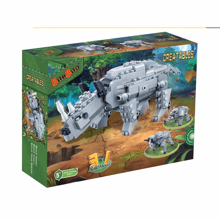 3-in-1 Safari Interlocking Block Sets - 295 Pieces