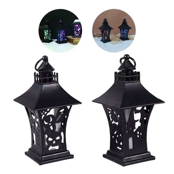 Vintage Castle Lantern with Halloween Decorative Feature