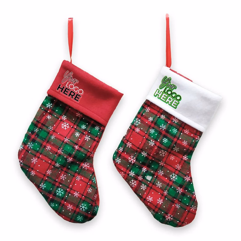 Christmas Gift Socks Decoration Ornament Candy Stuffer Bag