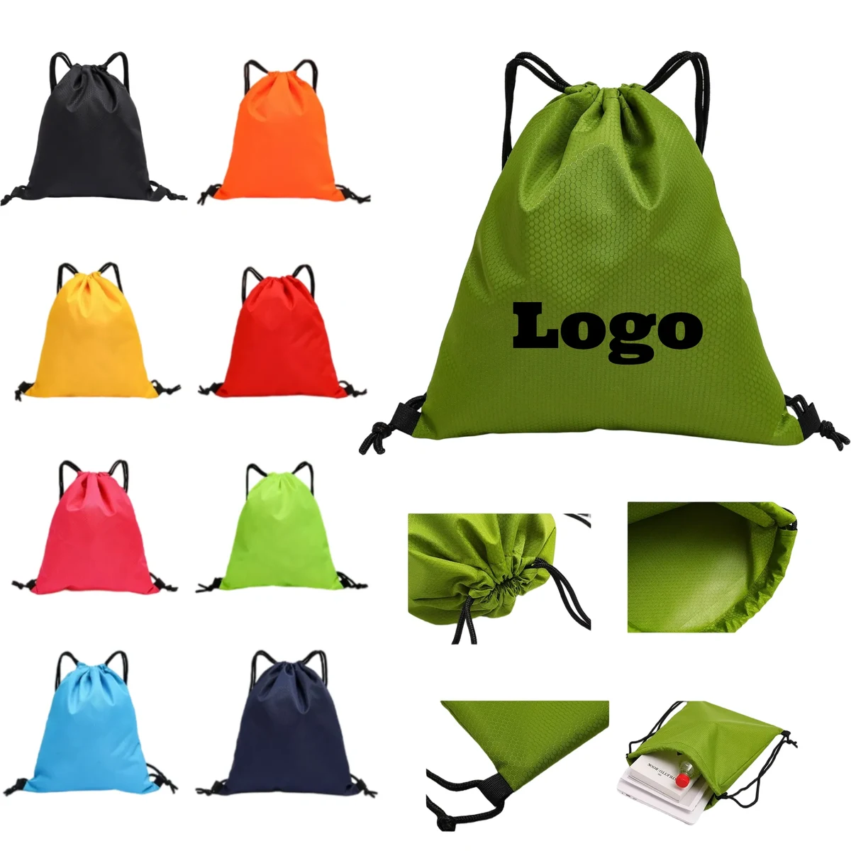 Drawstring Backpack Silk Screen Printing 1