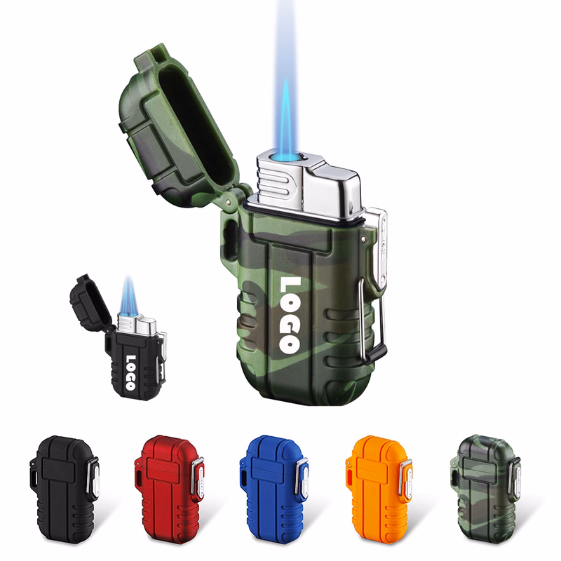 Waterproof Windproof Jet Flame Lighter With Lock