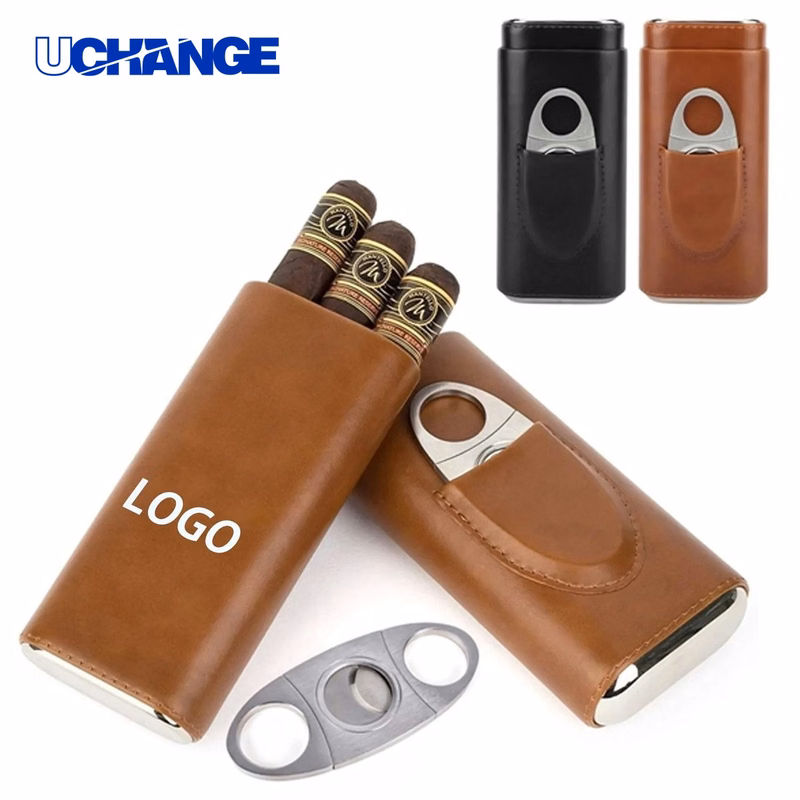 Cigar Humidor Protector Case for 3 Cigars Travel Storage Accessory