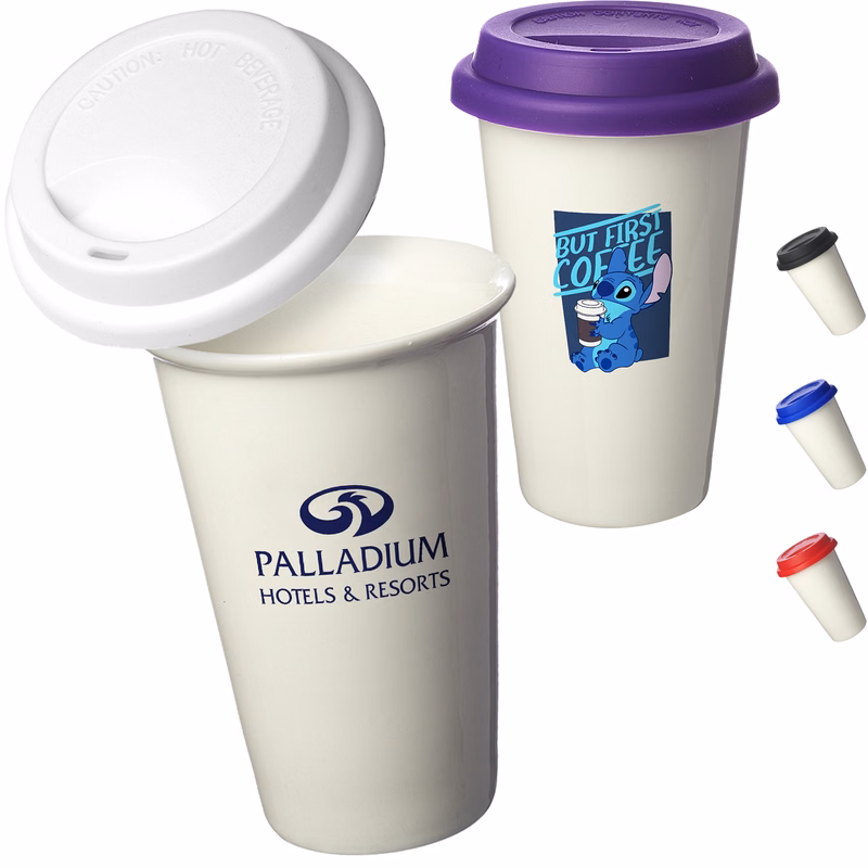 11 oz. Double Wall Porcelain Ceramic Tumbler