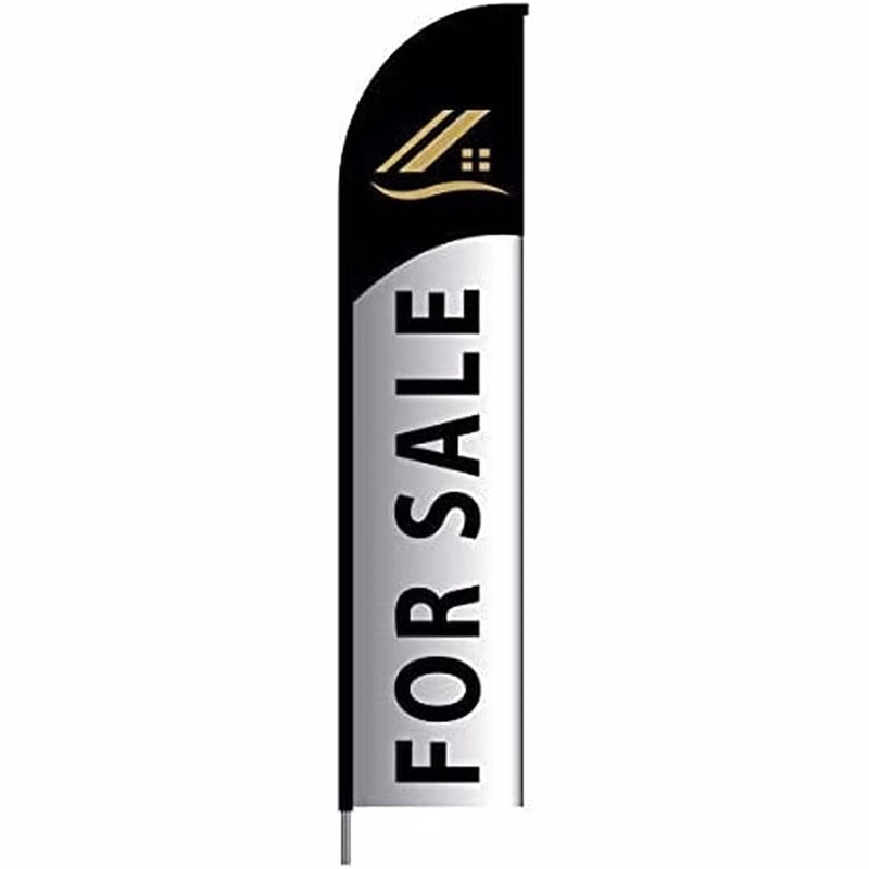 For Sale Flag Kit 15' Feet Feather Flag Sign Outdoor Banner