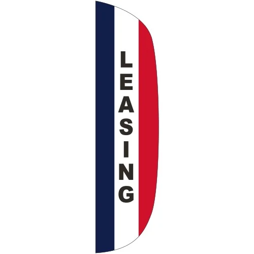 "LEASING" 3' x 12' Message Flutter Flag 1