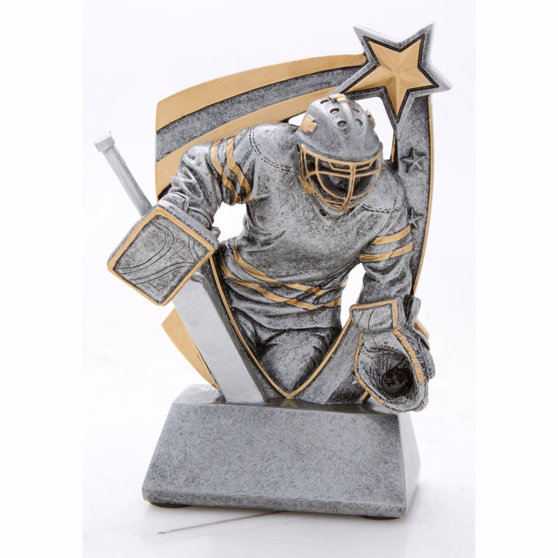 Hockey Goalie 3-D Star Resin