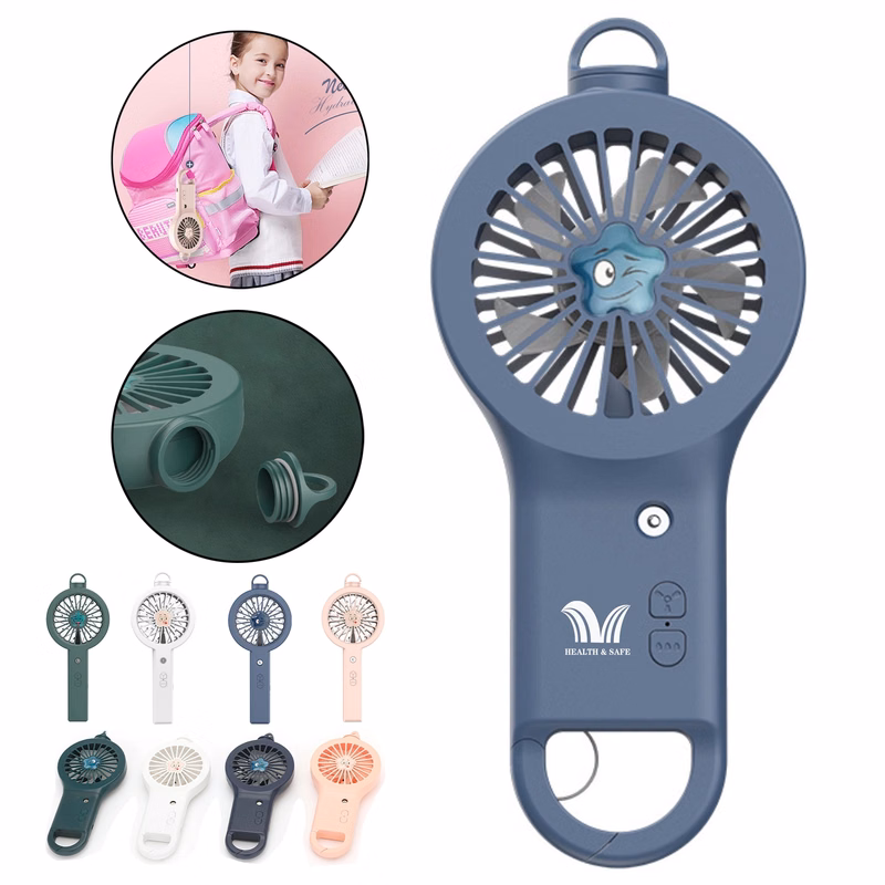 Handheld Misting Fan With Carabiner Keychain