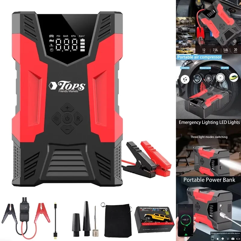 Multifunctional Jump Starter w/ Digital Auto Tire Inflator 1