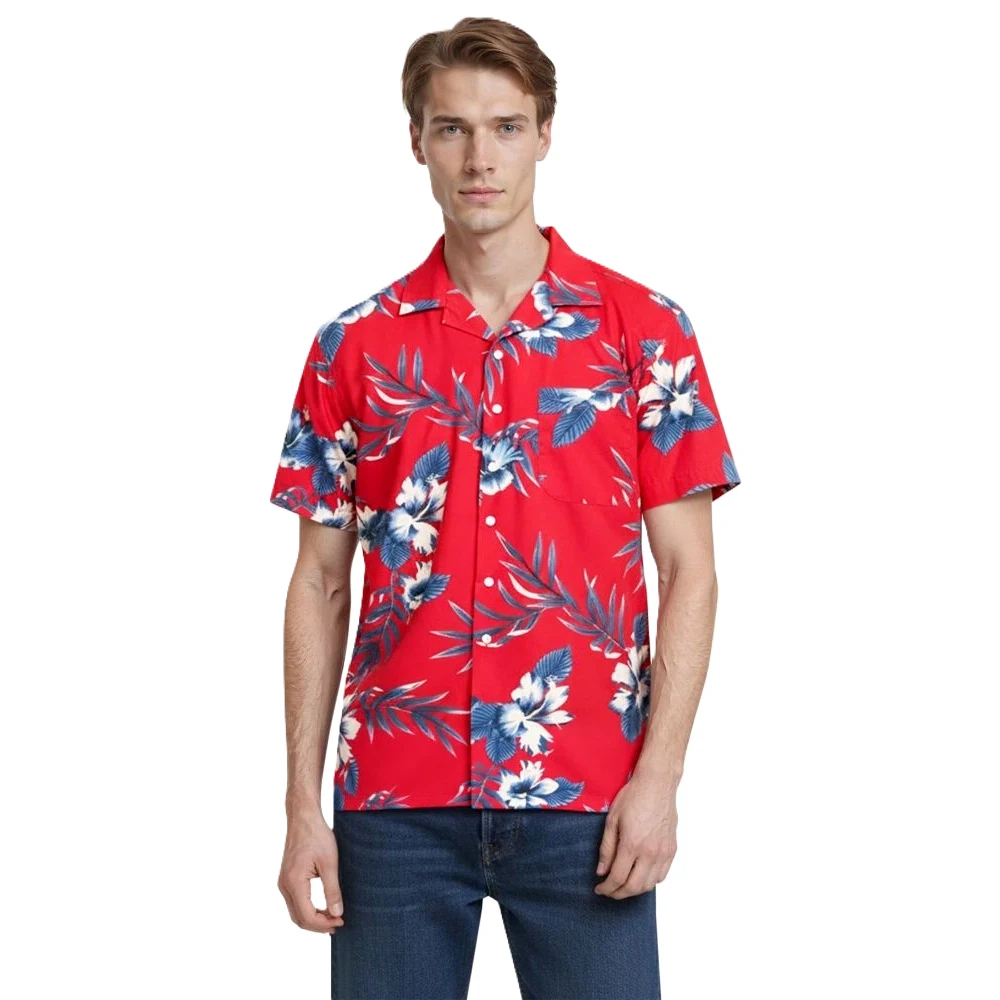 Hibiscus Print Camp Shirt 1