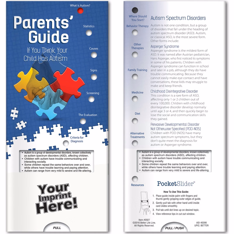 Pocket Slider - Parent's Guide: If You Think Your Child Has Autism