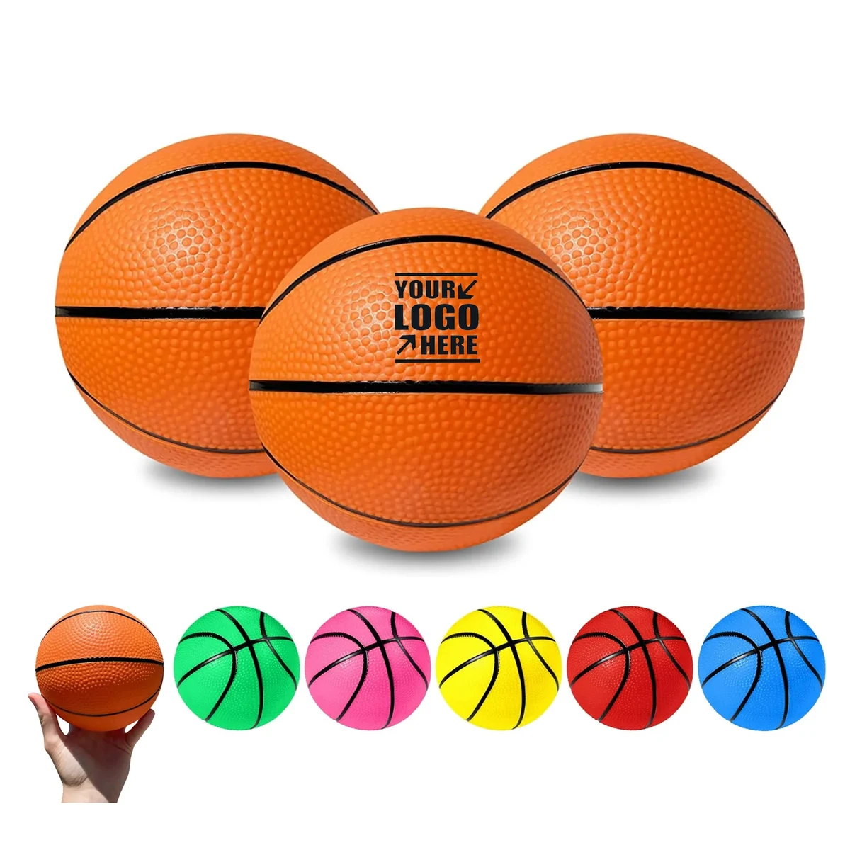 7" Rubber Mini Basketball for Toddlers 1