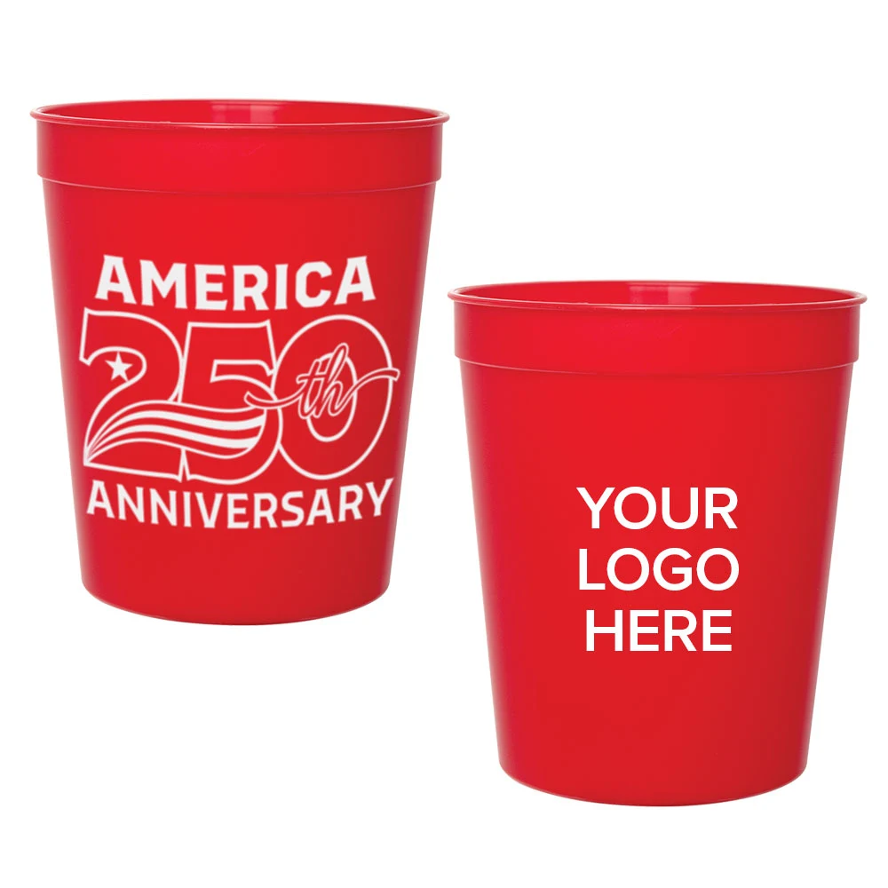 16 oz. Smooth Plastic Cup, 250th Anniversary 1