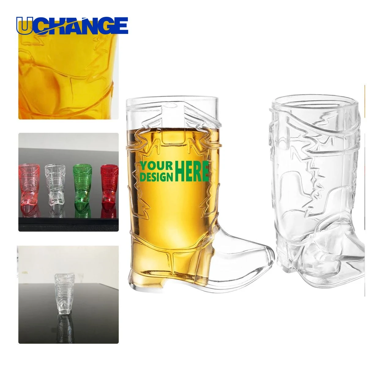 Mini Cowboy Boot Cocktail Shot Glass Container (1oz) 1