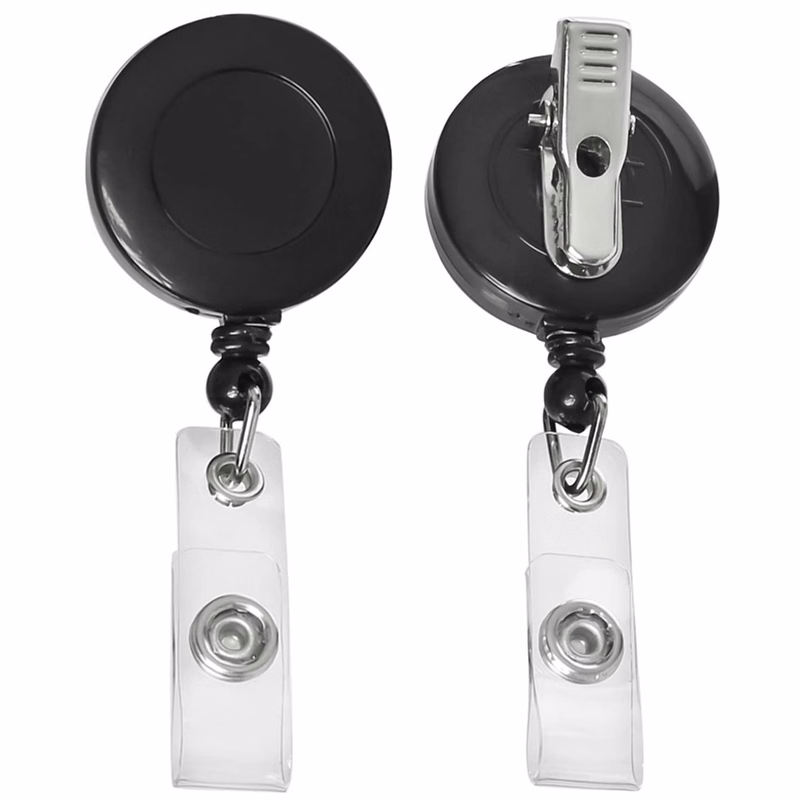 Retractable Plastic ID Badge Holder Clip