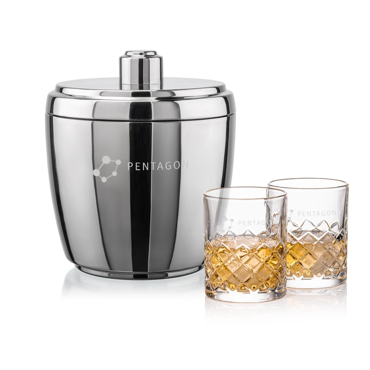 Pescara Ice Bucket & Longford On-the-Rocks Set 1