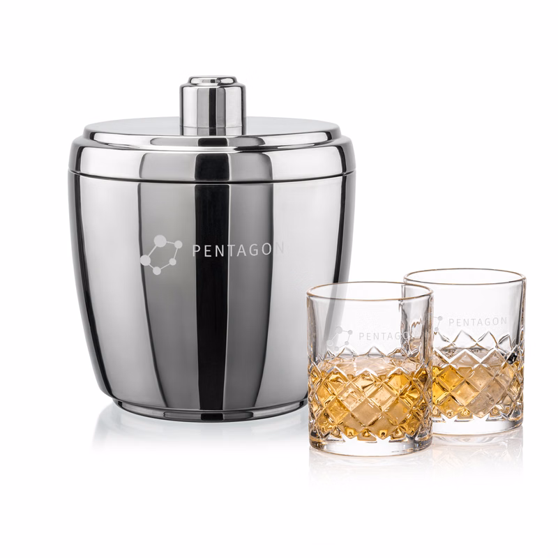Pescara Ice Bucket & Longford On-the-Rocks Set