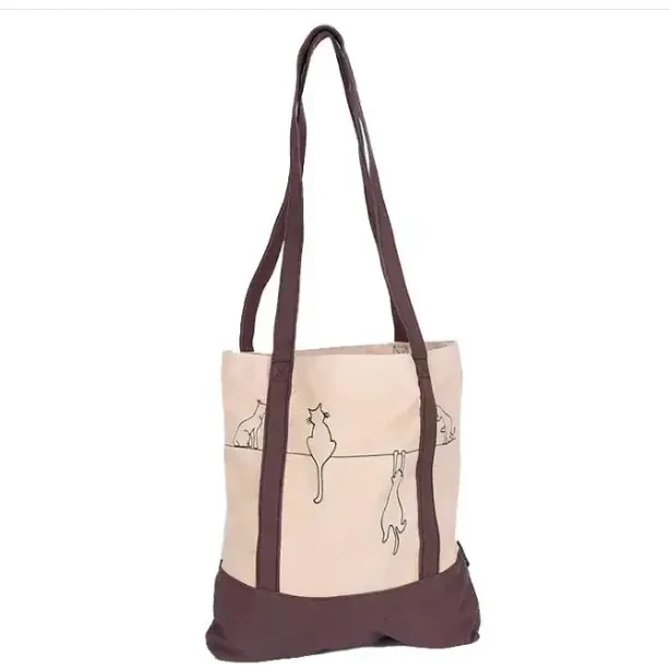 Printed Canvas Tote Bag, custom tote bag with logo imprint 1