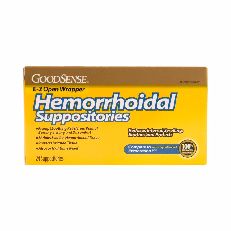 Hemorrhoidal Suppositories - 24 Count