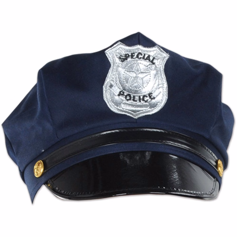 Costume Police Hats - Blue One Size
