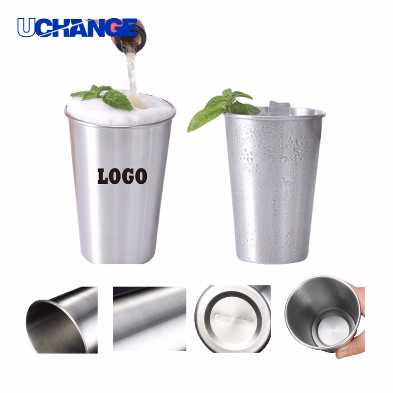 Shatterproof Tumbler Stainless Steel Pint Cup Container (16oz)