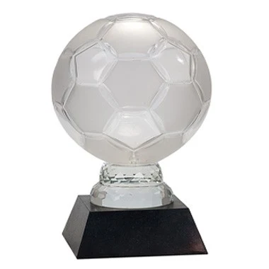 12" GLASS SOCCER BALL WITH MARBLE BASE 1