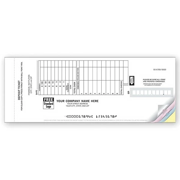 Deposit Tickets, Retail Format, Booked 1