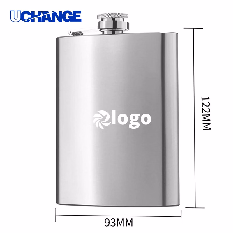 Food-Grade Stainless Steel Hip Flask Container (8 oz.)