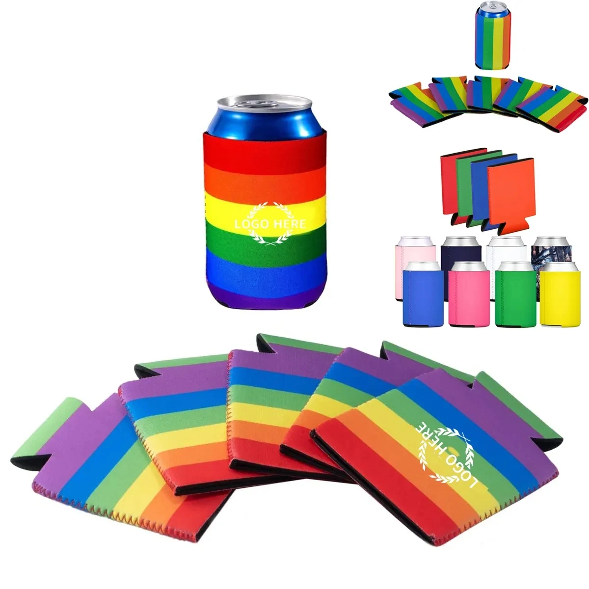 Custom Neoprene Beer Can Sleeve, custom koozie with logo imprint 1