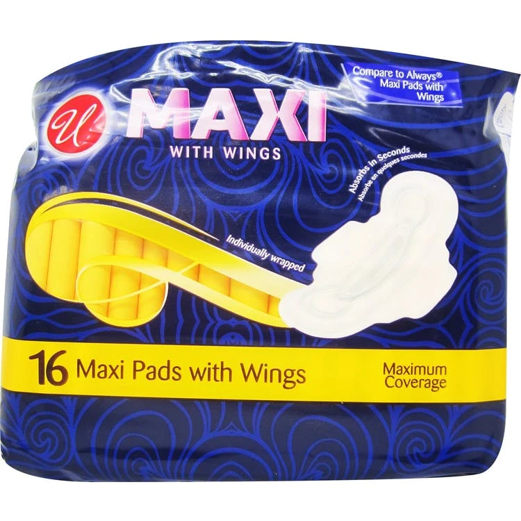 Maxi Pads with Wings - Maximum 16 Pack 1