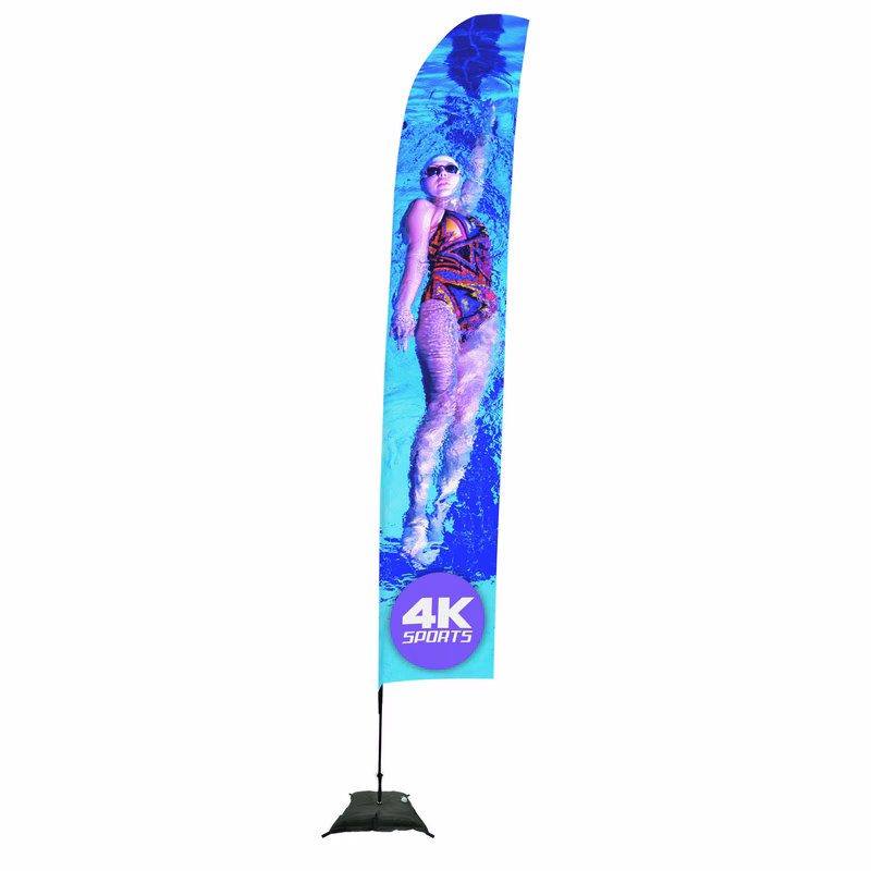 17' Streamline Blade Sail Sign Kit (Single-Sided with Scissor Base)