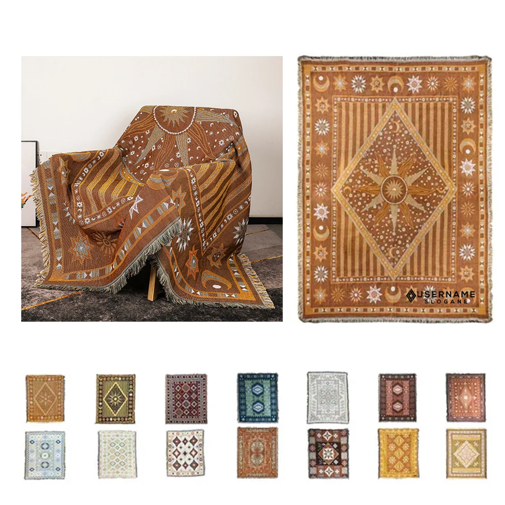 Woven Blanket with Tassels 1
