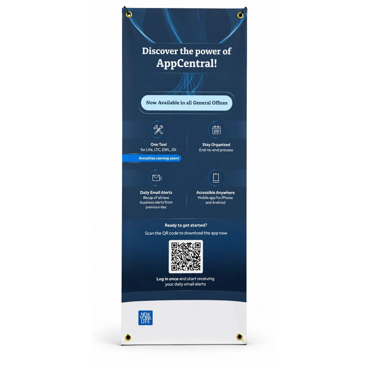 Tripod Banner with Graphics, 23x64, and Bag. NO SETUP CHARGE 1