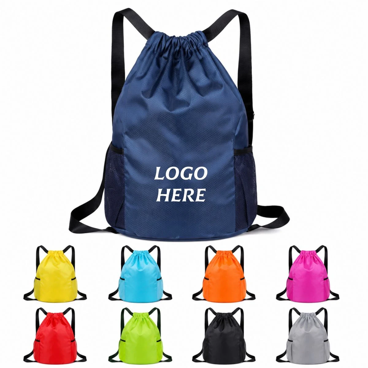 Water Resistant Oxford Sports Drawstring Backpack 1