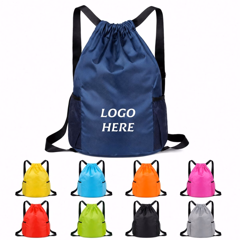 Water Resistant Oxford Sports Drawstring Backpack
